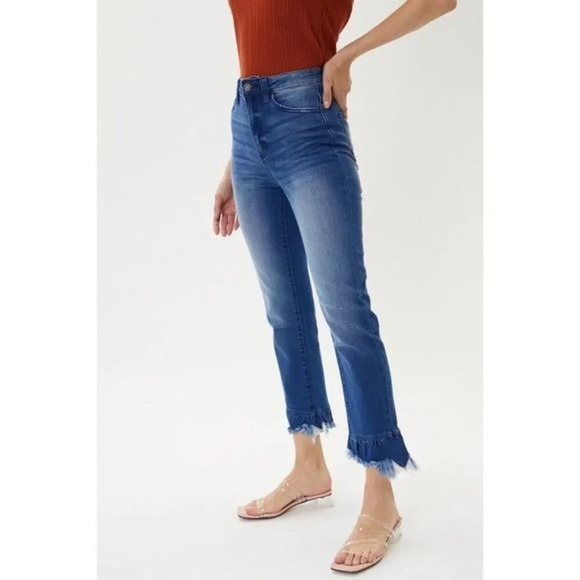 KANCAN Iverson Ultra High Rise Cropped Slim Straight Jeans Size‎ 29 - Picture 1 of 10